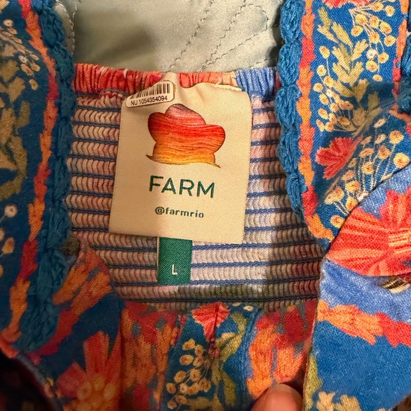 FARM Rio Floral Blue and Orange Romper - Picture 4 of 5